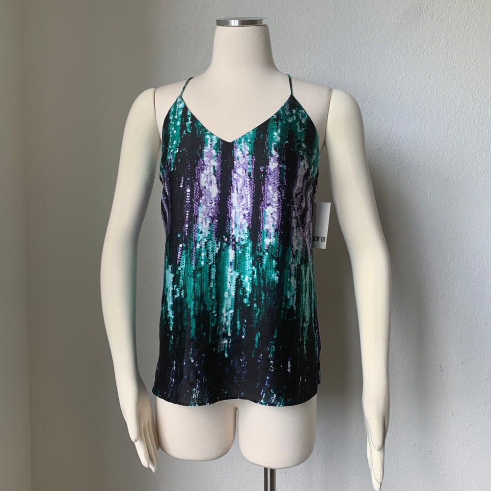 Bar III Womens Printed Camisole Tank Cami Top XS S